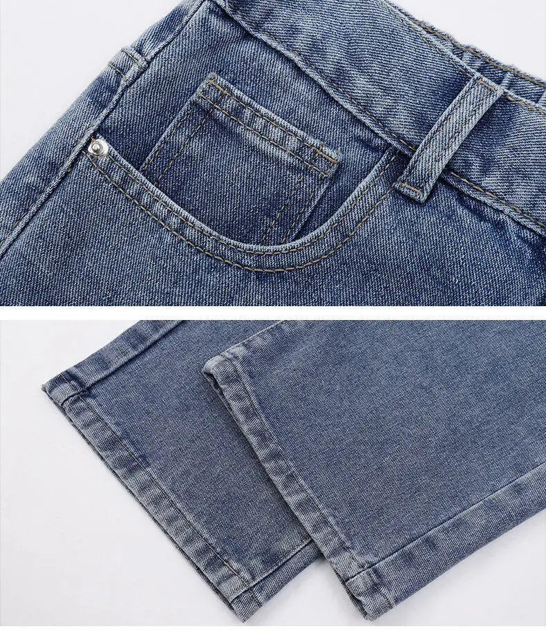 TresFindz Wide Straight Leg Denim Jeans