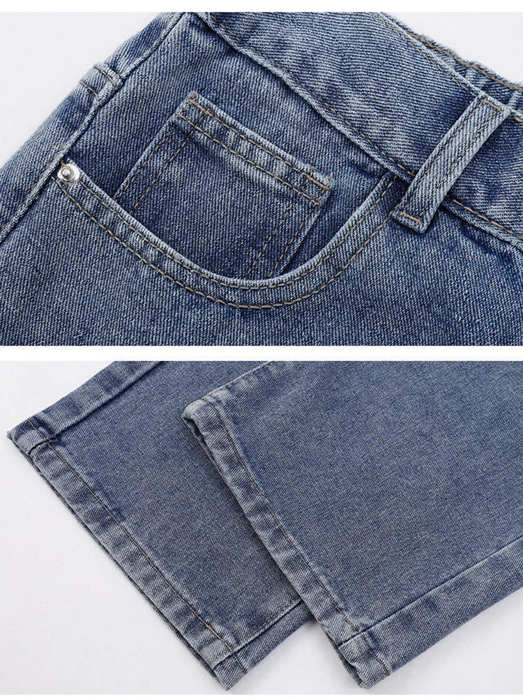 TresFindz Wide Straight Leg Denim Jeans