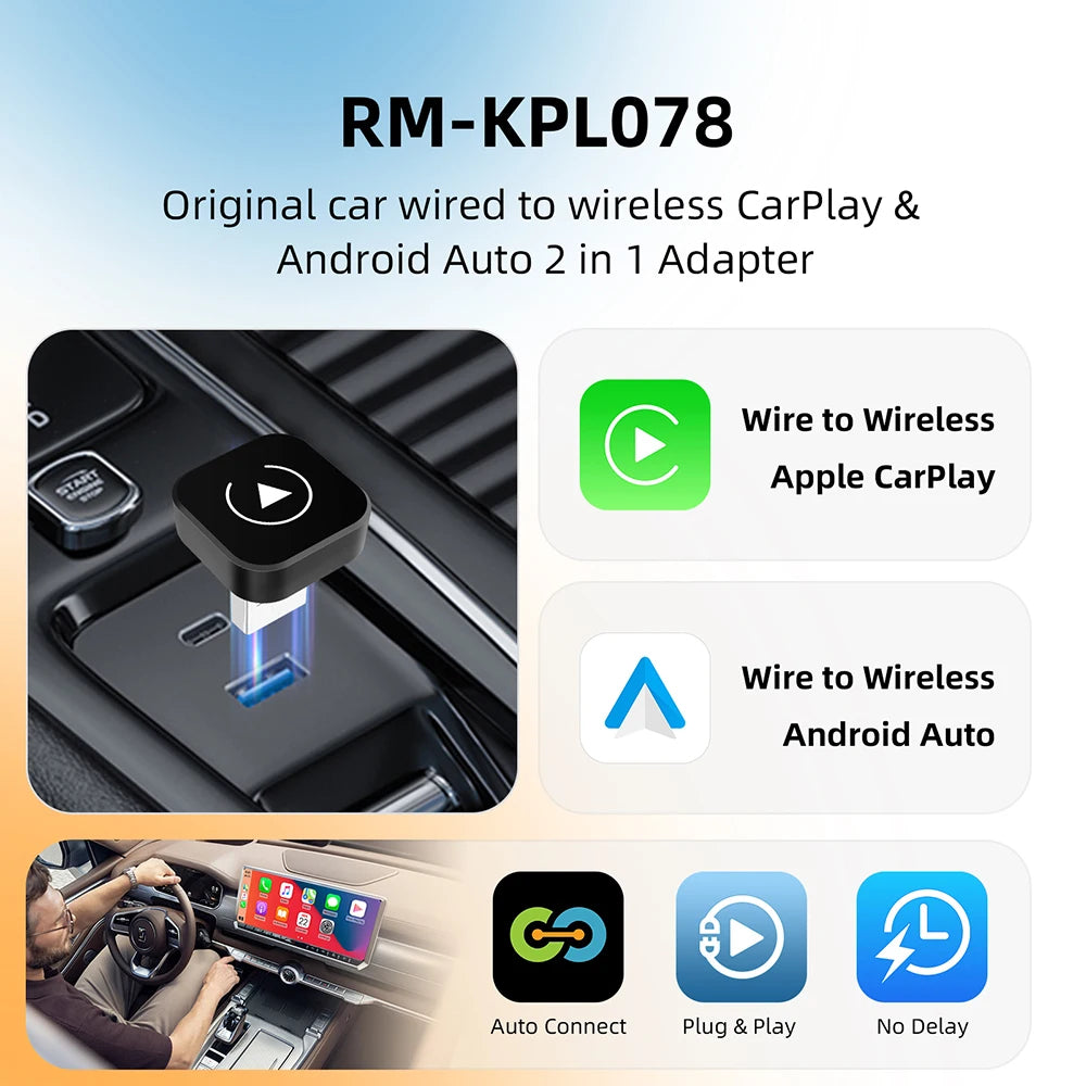 Wireless CarPlay Adapter for iPhone/Android