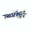 Navy gold tresfindz logo